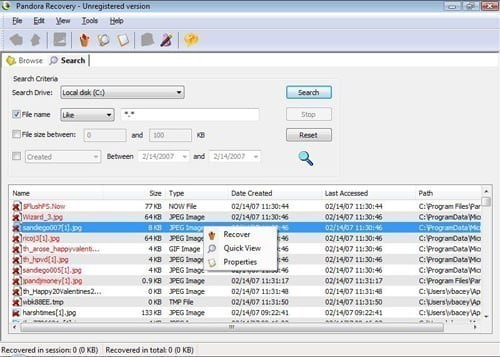 صورة لـ أهم البرامج المجانية للويندوز التي تساعدك على استرجاع بياناتك الهامة المحذوفة | pandora-recovery-DzTechs