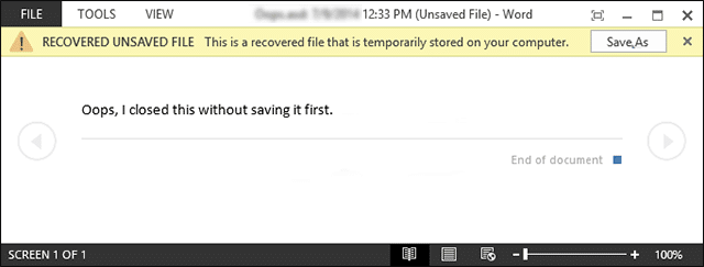 صورة لـ كيفية استعادة ملفات الـ Microsoft Office الغير محفوظة بطريقة سهلة | Office_2013_Recover_Unsaved-4-DzTechs