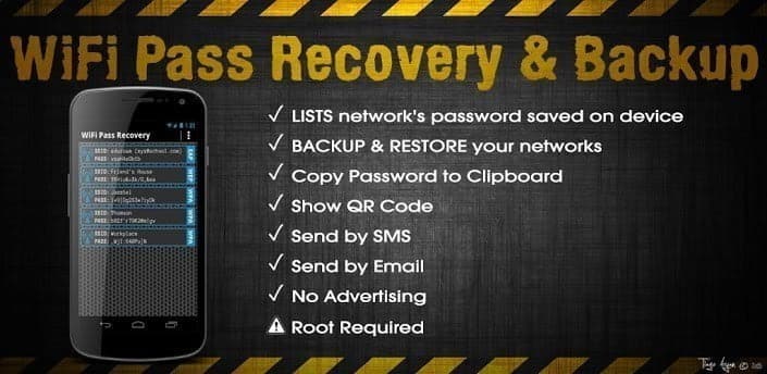 صورة لـ معرفة كلمة مرور شبكة الواي فاي التي سبق الاتصال بها في أجهزة الاندرويد | imagen-wifi-pass-recovery-backup-1ori-DzTechs