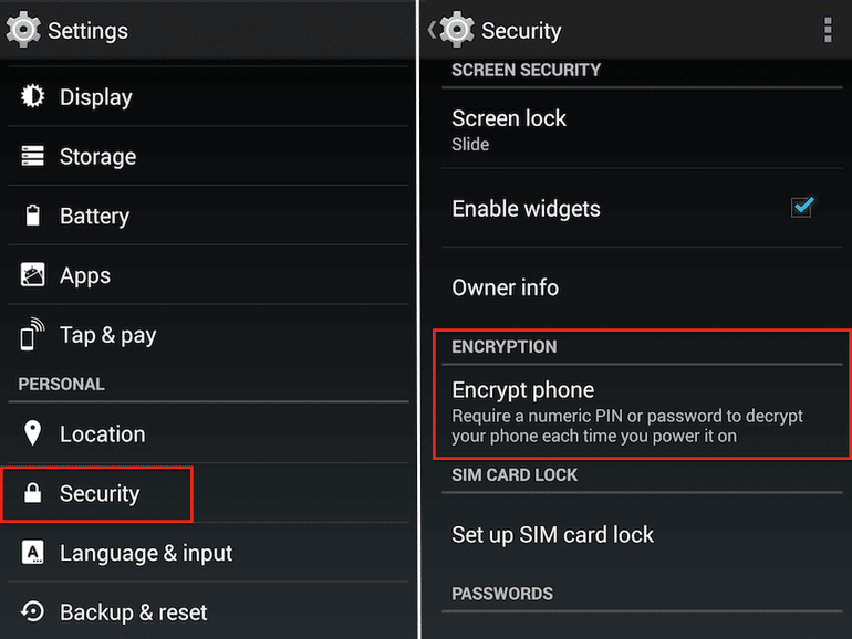 صورة لـ أفضل طريقة لمسح بياناتك الشخصية على جهازك الأندرويد | android-encrypt-DzTechs