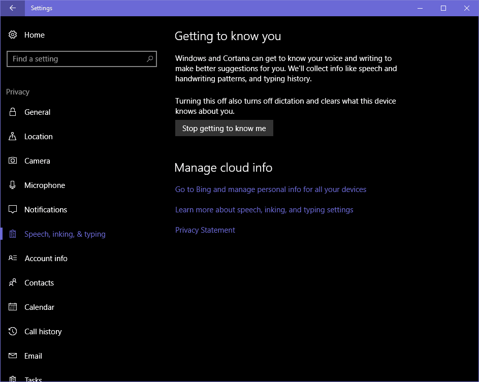 صورة لـ 5 إعدادات للخصوصية يجب تغييرها في Windows 10 لمنع مايكروسوفت من التجسس عليك | stop-getting-to-know-me-DzTechs