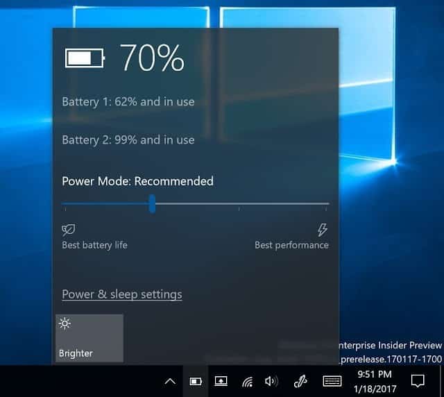 صورة لـ أفضل 10 ميزات وخصائص قادمة الى الويندوز 10 في التحديث الجديد | battery-slider-min