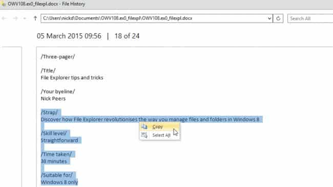 صورة لـ كيفية استعادة الملفات في نظام التشغيل Windows 10 بميزة File History | zVnrsGnSazkERmj9zgXSdT-650-80-min