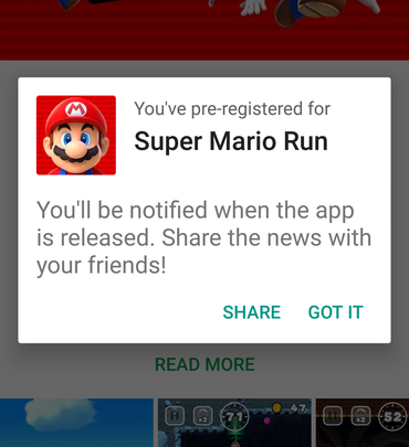 صورة لـ كيفية التسجيل المسبق للحصول على لعبة Super Mario Run على الأندرويد | screenshot20161229-095109