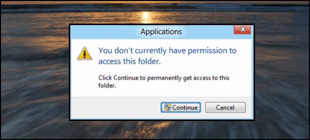 صورة لـ حل مشكل You don’t currently have permission to access this folder في الويندوز | you-dont-currently-have-permission-to-access-this-folder
