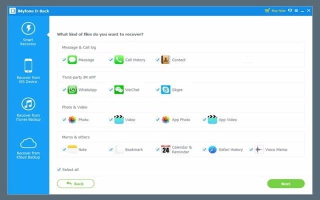 صورة لـ استعادة جميع أنواع الملفات المحذوفةمن الأيفون والأيباد من خلال iMyfone D-Back | 22-DzTechs