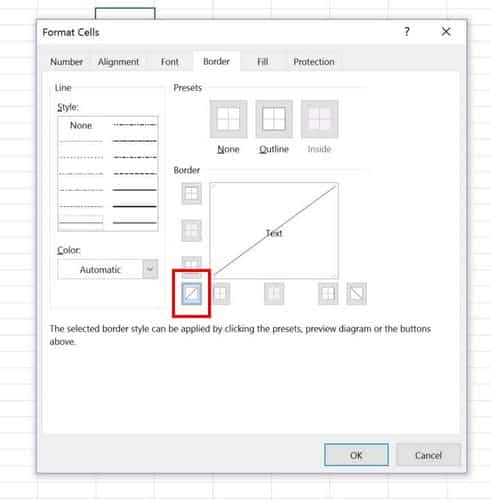 صورة لـ العديد من الحيل المفيدة على Microsoft Excel التي من شأنها أن تُبهر رئيسك | Excel-Diagonal-Lines-DzTechs