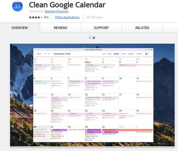 صورة لـ 10 بدائل لتطبيقات Windows المفضلة لديك لأجهزة Chromebook | chrome-os-clean-google-calendar-DzTechs