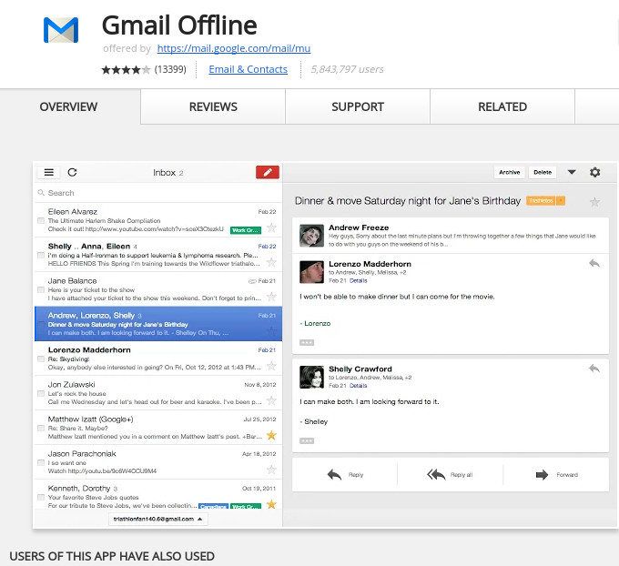 صورة لـ 10 بدائل لتطبيقات Windows المفضلة لديك لأجهزة Chromebook | chrome-os-gmail-offline-DzTechs