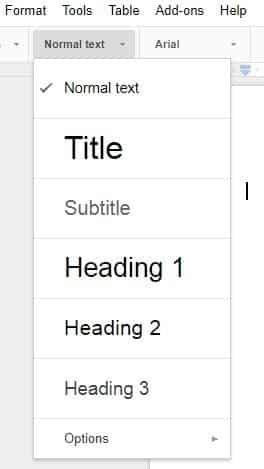 صورة لـ كيفية إضافة فهرس المُحتويات وتحديثه في “مُحرِّر مستندات Google” | Google-Table-Headings-DzTechs