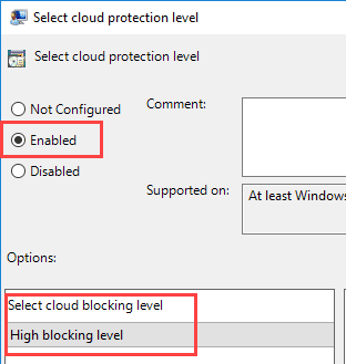 صورة لـ كيف يمكنك جعل Windows Defender أفضل لزيادة مستويات الحماية في Windows 10 | harden-Windows-defender-cloud-protection-level-DzTechs