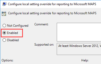صورة لـ كيف يمكنك جعل Windows Defender أفضل لزيادة مستويات الحماية في Windows 10 | harden-Windows-defender-location-settings-override-policy-DzTechs