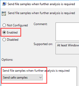 صورة لـ كيف يمكنك جعل Windows Defender أفضل لزيادة مستويات الحماية في Windows 10 | harden-Windows-defender-send-file-samples-policy-DzTechs