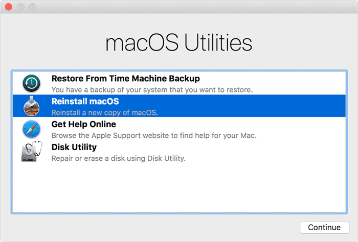 صورة لـ ورقة الحيل لجميع أوامر التمهيد لنظام تشغيل Mac | macos-high-sierra-recovery-mode-reinstall-DzTechs