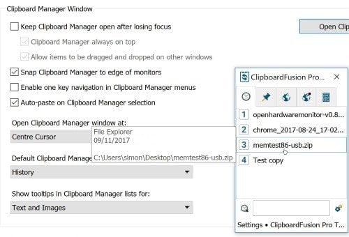 صورة لـ 6 من أفضل البرامج المجانية لإدارة الحافظة Clipboard لنظام التشغيل ويندوز | Clipboard-Manager-Clipboard-Fusion-DzTechs
