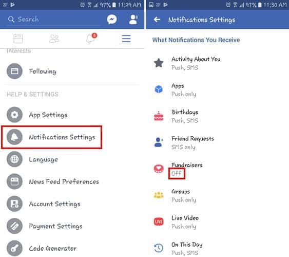 صورة لـ كيفية تعطيل اشعارات Android لمختلف الشبكات الاجتماعية | Notifications-Facebook1-DzTechs
