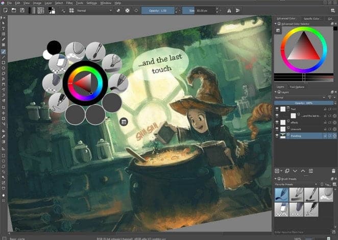 صورة لـ أفضل البدائل المميزة لـ Photoshop لنظام MacOS في عام 2023 | krita-photoshop-alternatives-DzTechs