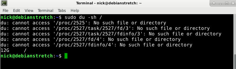 صورة لـ كيفية إصلاح الخطأ “لا يوجد مساحة كافية على القرص” على نظام Linux | no-space-du-DzTechs