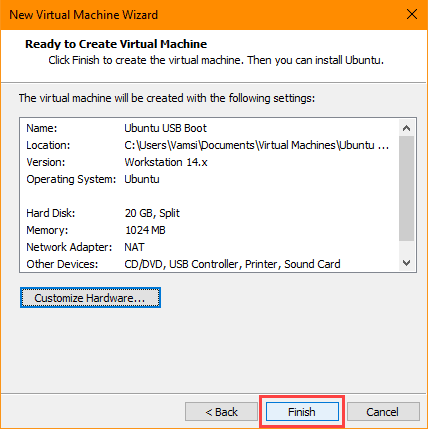 صورة لـ كيفية التمهيد من محرك أقراص USB في VMware | usb-boot-vmware-click-finish-DzTechs