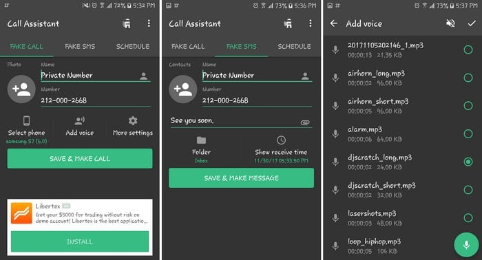 صورة لـ 5 تطبيقات مجانية لانشاء المكالمات الوهمية على الأندرويد لممازحة أصدقائك | Fake-AlphaApp-DzTechs
