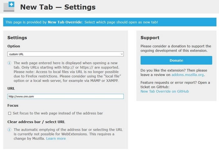 صورة لـ كيفية تخصيص صفحة علامة التبويب الجديدة في فايرفوكس Quantum وجعلها أفضل | Firefox-Override-DzTechs