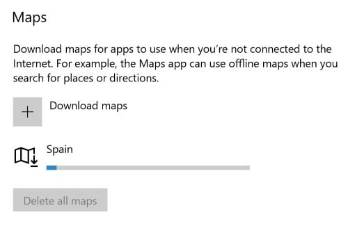 صورة لـ كيفية استخدام خرائط Bing دون الحاجة الى الاتصال بالانترنت في ويندوز 10 | Maps-Offline-Download-Progress-DzTechs