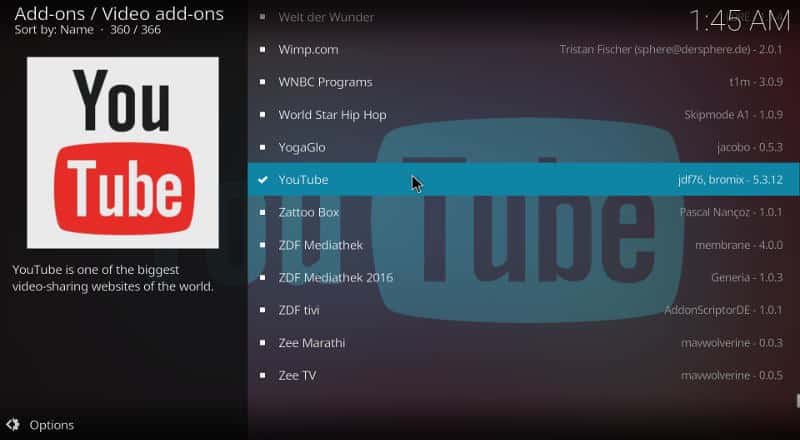 صورة لـ 7 من أفضل إضافات كودي لجميع احتياجاتك في Streaming | kodi-yt-DzTechs