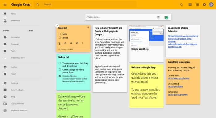 صورة لـ 5 بدائل مميزة ومجانية لـ مايكروسوفت OneNote | onenote-alternative-google-keep-DzTechs
