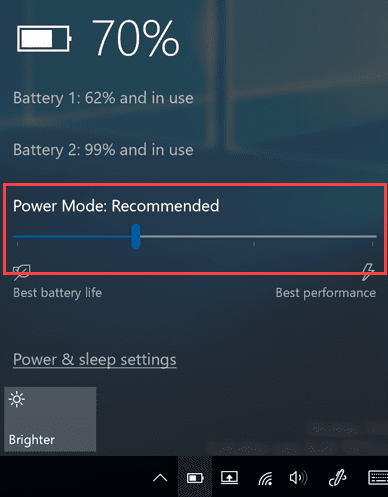 صورة لـ كيفية تعطيل خاصية Power Throttling في ويندوز 10 | power-throttling-win10-battery-slider-DzTechs
