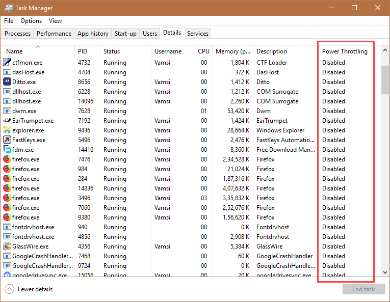 صورة لـ كيفية تعطيل خاصية Power Throttling في ويندوز 10 | power-throttling-win10-power-throttling-column-DzTechs