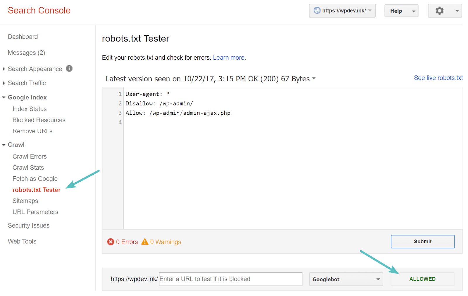 صورة لـ كيفية إنشاء ملف Robots.txt المثالي لـ SEO: ما هو وكيفية استخدامه بالتفصيل | test-robots.txt-file-min-DzTechs
