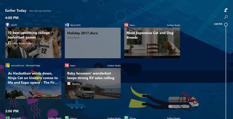 صورة لـ Microsoft قامت بعد تأخر باضافة ميزة Timeline في النسخة الجديدة للويندوز 10 | win10-timeline-featured
