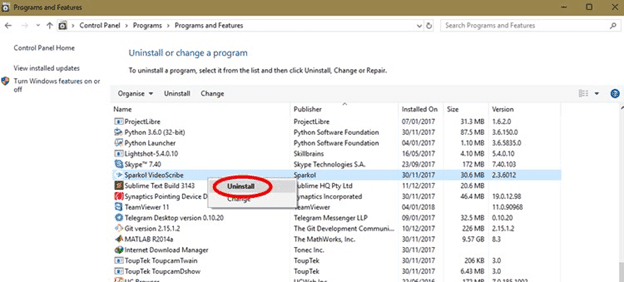 صورة لـ 7 طرق لجعل نظام التشغيل Windows 10 يعمل بشكل أسرع مع فرق واضح | Windows-OS-run-faster-click-uninstall-DzTechs