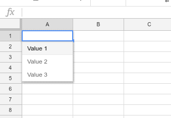 صورة لـ كيفية استخدام “جداول بيانات Google”: نصائح رئيسية للبدء بالاضافة الى بعض الحيل | google-sheet-dropdown-field-DzTechs