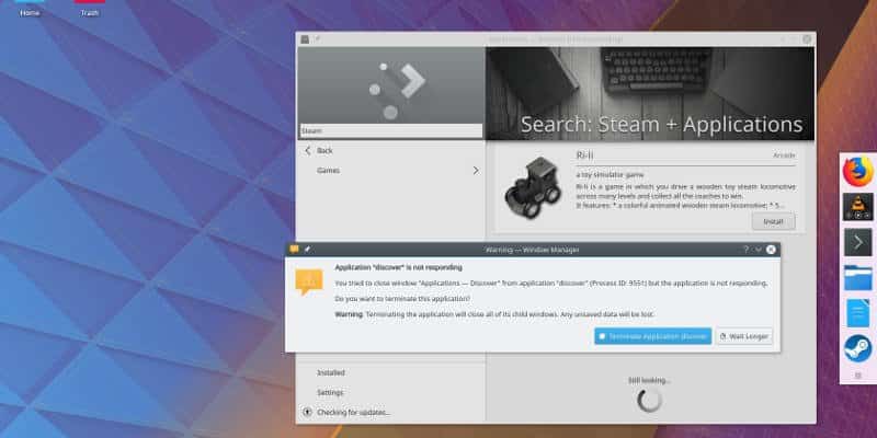 صورة لـ هل مراكز البرمجيات لـ Linux GUI لها أي إضافات جيدة؟ هيا نكتشف! | gss-kde-discover-fail-DzTechs