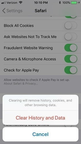 صورة لـ مُتصفح Safari لا يعمل على الـ iPhone الخاص بك؟ إليك كيفية إصلاحه | iphone-clear-history-and-data-DzTechs