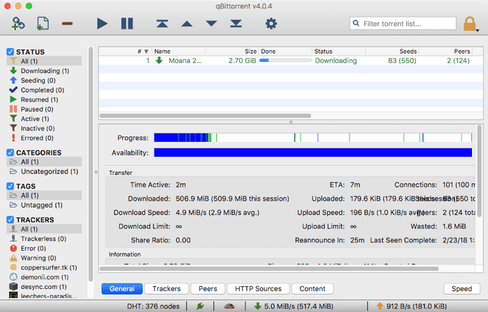 صورة لـ أفضل 5 عملاء BitTorrent على الـ Mac لتنزيل ملفات التورنت | qbittorrent-best-bittorrent-clients-macos-DzTechs