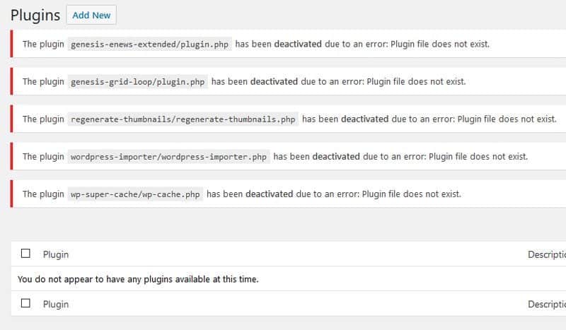 صورة لـ كيفية تغيير إسم مجلد Wp-content في WordPress وما يجب معرفته للقيام بذلك | rename-wp-content-folder-plugin-errors-DzTechs