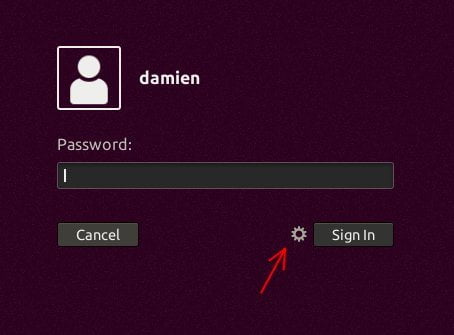 صورة لـ كيفية التحويل إلى Xorg من Wayland في Ubuntu 17.10 [نصيحة سريعة] | ubuntu-login-screen-cog-icon-DzTechs