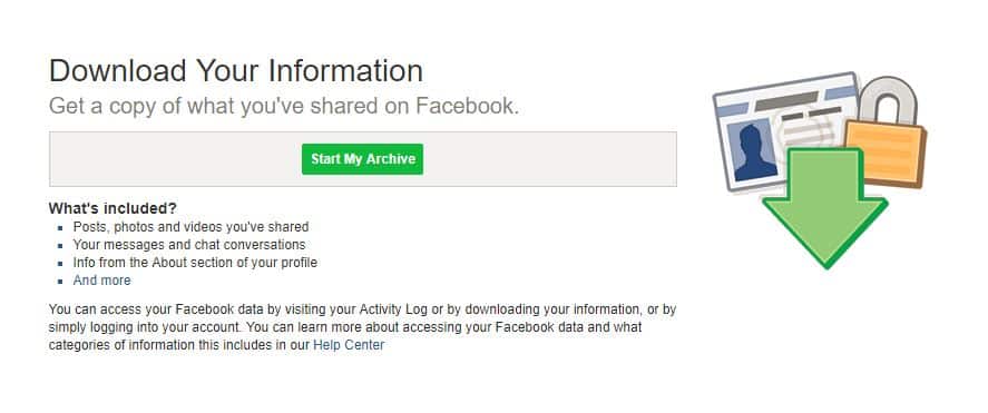 صورة لـ كيفية تنزيل جميع صورك من Facebook وجعلها على جهاز الكمبيوتر الخاص بك | Facebook-photos-download-your-information-DzTechs