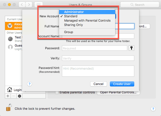صورة لـ لماذا لا يتعين عليك إستخدام حساب المسؤول كحسابك الرئيسي | create-standard-user-account-macos-4-DzTechs