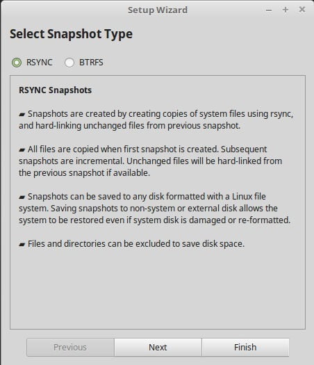 صورة لـ لماذا يجب عليك استخدام TimeShift في Linux Mint لعمل نسخة احتياطية من جهاز الكمبيوتر الخاص بك | mt-timeshift-firstrun-DzTechs