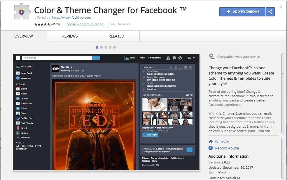 صورة لـ كيفية تغيير ثيم Facebook الافتراضي لأي لون تريده | Change-Facebook-Color-DzTechs