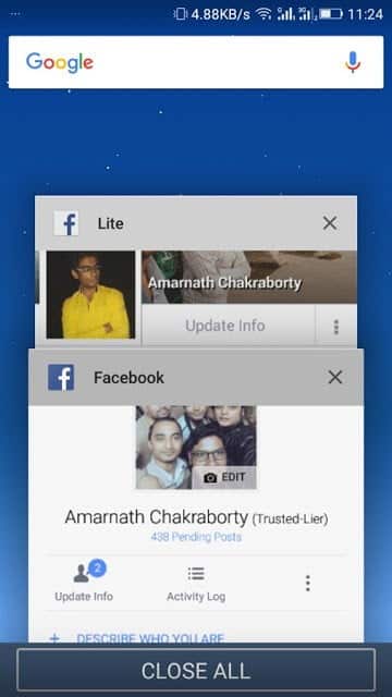 صورة لـ كيف يمكنك إستخدام حسابات Facebook متعددة على جهاز Android | Dual-fb-DzTechs