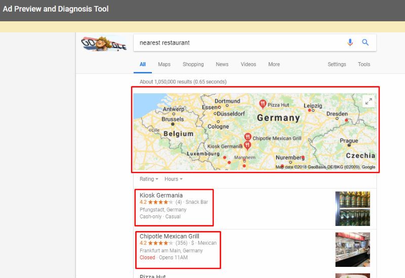 صورة لـ 5 طرق لتعيين الموقع في بحث Google وميزات الموقع الجغرافي أثناء السفر | Google-Search-and-Geo-Location-changes-AdPreview-Location-DzTechs