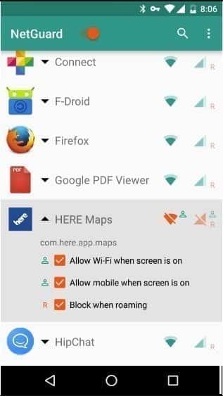 صورة لـ كيفية منع الوصول إلى الإنترنت لتطبيقات محددة على Android | NetGuard-2-DzTechs