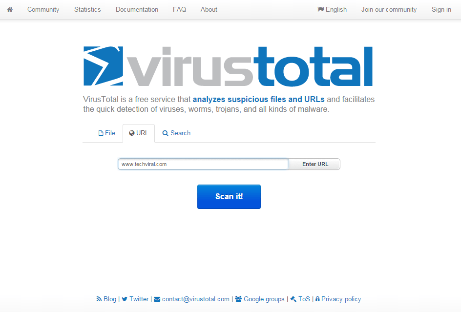 صورة لـ كيفية فحص الملفات و الروابط دون أي برامج مكافحة فيروسات مثبتة | Virustotal-3-DzTechs