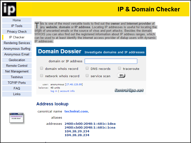 صورة لـ كيفية البحث عن عنوان IP لخادم أي موقع وفيما يمكن إستعماله | ipinfo-DzTechs