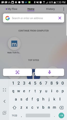 صورة لـ كيفية الحصول على أفضل المزايا الجديدة على متصفح Opera Touch | opera-touch-mobile-start-DzTechs