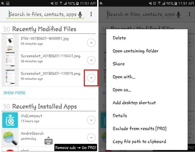 صورة لـ كيفية البحث بسرعة عن أي شيء على جهاز Android الخاص بك | Search-Options-DzTechs